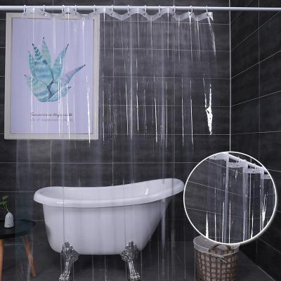 China Factory Hot Sale 2022 Viable Custom Designs Thick Clear Bathroom Shower Curtain Shower Curtain Bathroom Room Accessory for sale