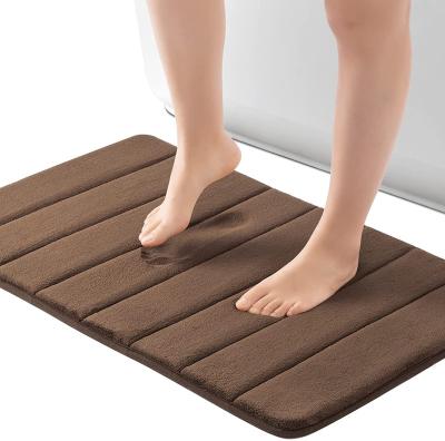 China Factory Customized Water Absorption Non Slip Bathroom Covers Bath Room Floor Mat Mat Memory Foam Absorbent Ultra Soft Cover for sale