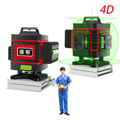 중국 Indoor Outdoor Laser Leveling Battery Operated Machine Cross 16 Laser Level Self Leveling Green Line Lithium 4D 판매용