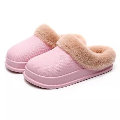 China Waterproof children's cotton shoes, home soft sole, non slip leather surface, waterproof and warm mop for sale