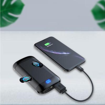 China In-ear Tws Earphone 6000mah Q66 Headset Power Bank Mini Portable Speaker Wireless Headphone Speaker Earphone for sale