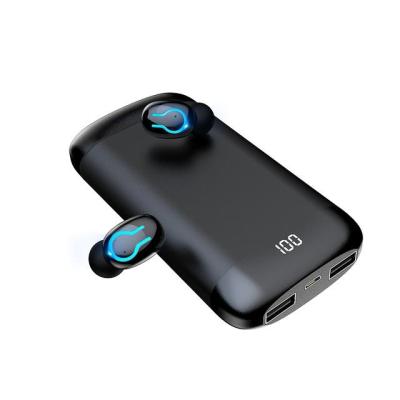 China In-Ear Q66 True Wireless Stereo Earphone Tws Radio In Ear Earbuds Headset With 6000mah Power Bank for sale