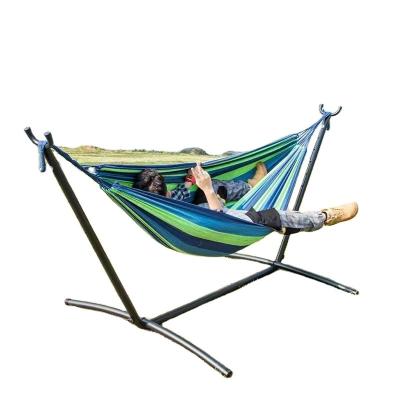 China Eco-friendly Canvas Hammock Bed Folding Double Hanging Nylon Wholesale Swing Portable Outdoor Camping Hammock for sale