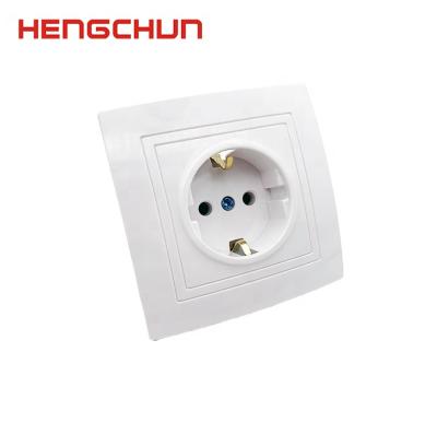 China Wenzhou Factory Price European Residential / Multipurpose German Schuko Socket Y-04 for sale