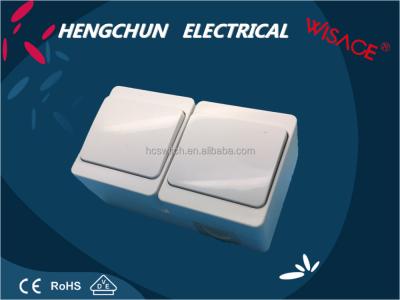 China New Safe 2 Way 1 Strip Eu Wall Switch Mountain Wall Switch for sale