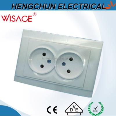 China French type wall socket and safe double way switch for sale