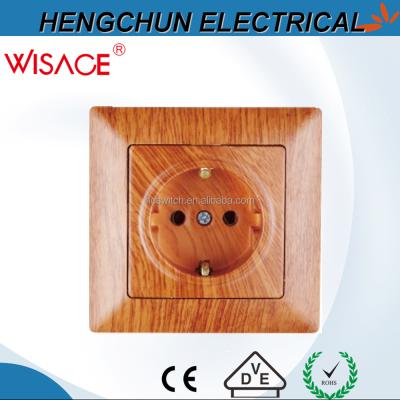 China Safe ABS material deep wall socket with grounded 200V for sale