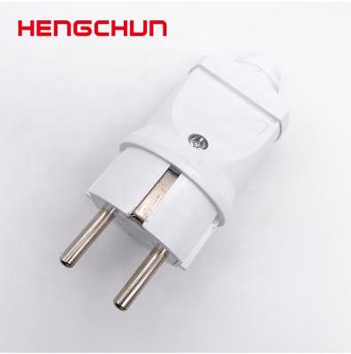 China Commercial ABS German Style 2 Pin Factory Style ABS Eu Electrical Plug for sale