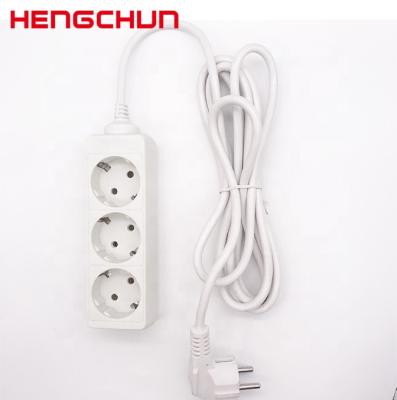 China Universal ABS 3 Ways Schuko Extension Socket Socket With Child Surge Protection for sale