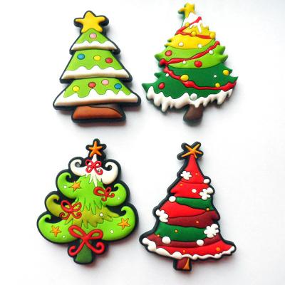 China Shape Christmas Gifts PVC Fridge Magnet Christmas Tree, Santa Claus, Snowflake Design for sale