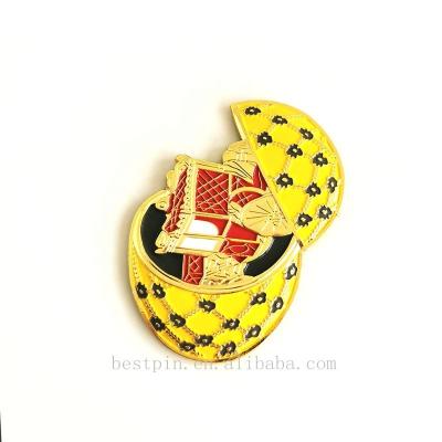 China Worldwhile Custom High Quality Specially Designed Yellow Metal Fridge Magnets For Decoration for sale