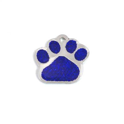 China Factory Price Wholesale Metal Folk Art 2022 Glitter Blue Dog Tag For Pet for sale