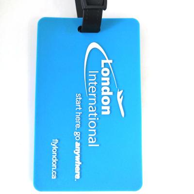 China Custom Luggage Tag 2021 Soft PVC Travel Luggage Tag for sale