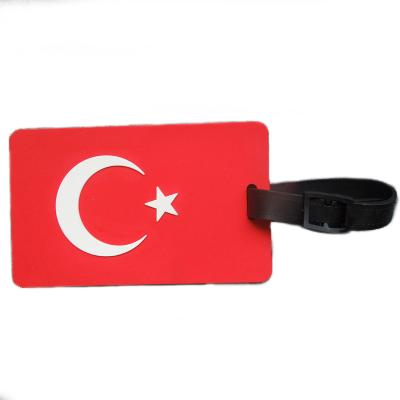 China Global Region Airplane Buckle Strap Company Gifts Red Color PVC Luggage Tag for sale