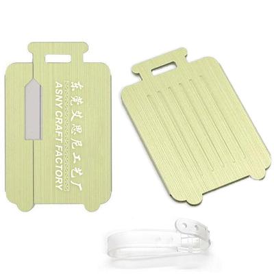 China Insertable newcomer! Green Aluminum Anodized Suitcase Bag Tag for sale