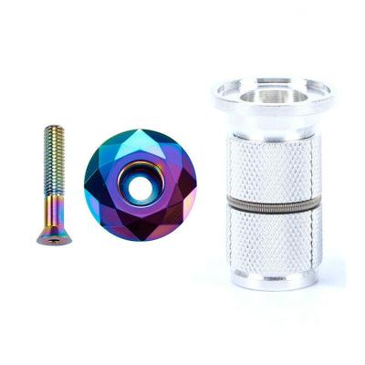 China 2021 coloful sexy titanium alloy bicycle stem Enlee General style TC4 titanium alloy bicycle stem top cover for sale