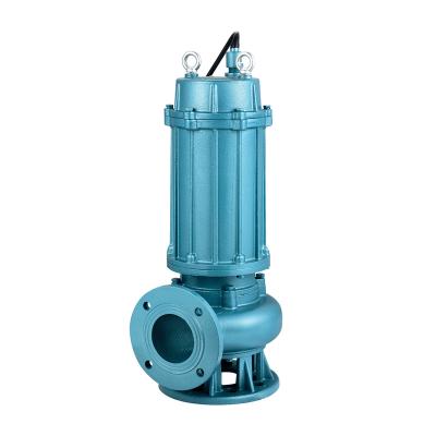 China High efficiency high purity WQ series 3KW WQ9-22-2.2 centrifugal pump impeller blades sewage submersible pump with cutter for sale