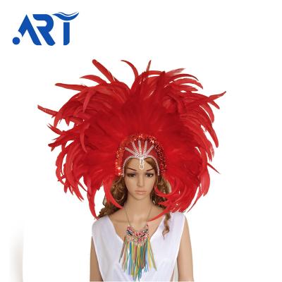 China Durable Feather Headdress In Use Indian Festival Customized for sale