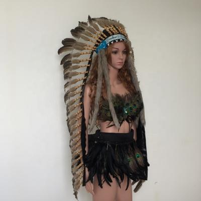 China Specially Design Headdress Feather Headdress Large African Customized for sale