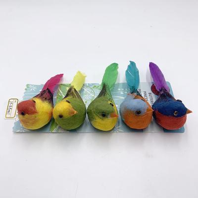 China Artificial Colorful Feather Birds Foam Mini Love Birds For Home Ornaments Wedding Beautifying Craft Garden Decoration Customized for sale