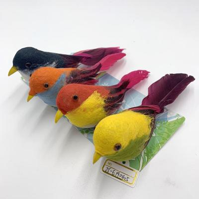 China Very Cute Artificial Feather Robin Bird Christmas Tree Decoration Craft Customized for sale