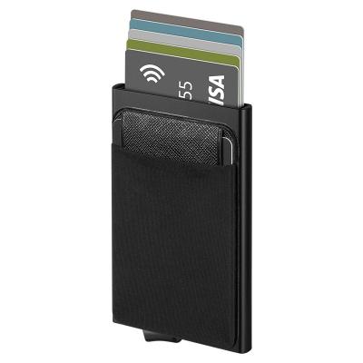 China Guangzhou Fashion Cardboard Textile Suppliers Pop Card Holder Aluminum Minimalist Wallet for sale