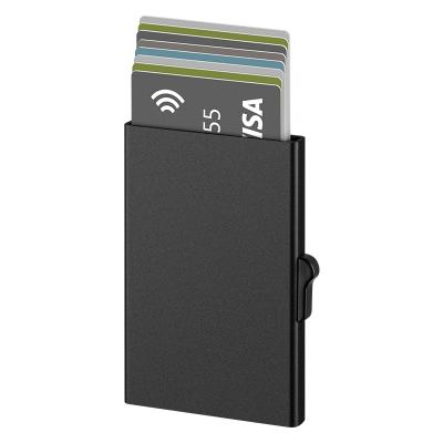 China Fashion New Rfid Blocking Airtags Cover Device Wallets Men's Custom Aluminum Card Holder for sale