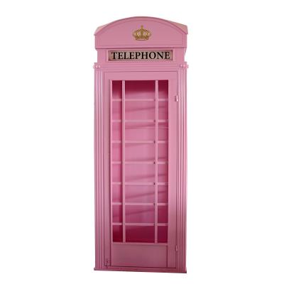 China Retro Wrought Iron Telephone Booth Minimalist Roadside In Park Scenic Spot for sale