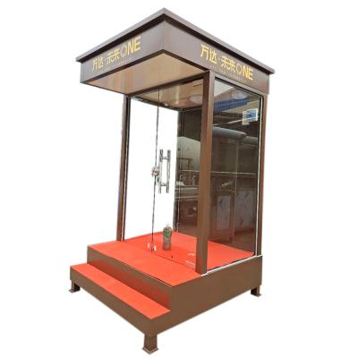 China Minimalist Modern Minimalist Stainless Steel Kiosk Welcome Box For Hotel Company Celebration for sale