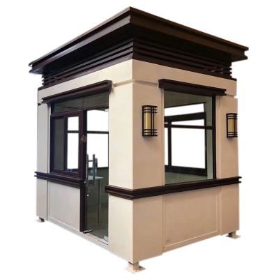 China Minimalist Vintage Metal Sentry Box Security Booth For Scenic Park Street Community for sale