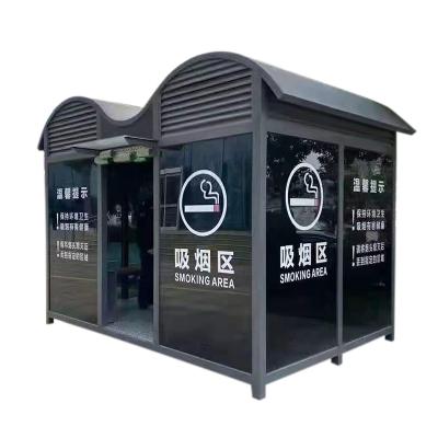 China Retro Fashion Minimalist Metal Smoking Booth For Scenic Plaza Park Hospital for sale