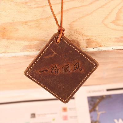 China Viable Genuine Leather Fashion Handbag Keychain Label Clothing Key Chain Tag Logo Wholesale Key Accessories Keyrings Custom Made For Gift for sale