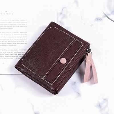 China None Fashion Wholesale Genuine Leather Women Wallet Leather Casual Ladies Coin Purse Card Holder for sale