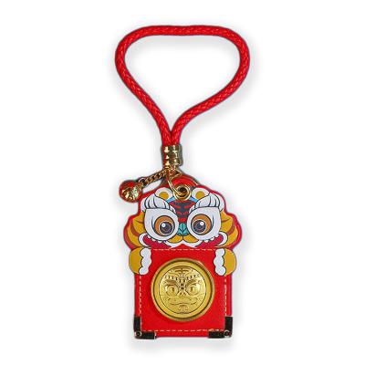 China Wholesale Leather PU Key Chain New Year Cartoon Tiger Car Accessories Metal Key Chains for sale