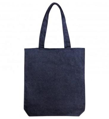 China Empty Denim Tote Bag Single Cloth Shopping Laptop Shoulder Tote Bag Custom Original Large for sale