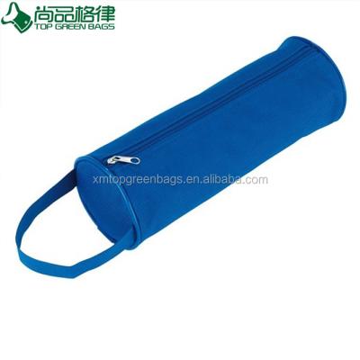 China Round Zipper Pencil Pocket Polyester Smiggle Oxford Pencil Case School Durable for sale