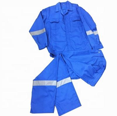 China Breathable Protective Flame Retardant Clothing And Static Dark Blue Coverall In Guangzhou for sale