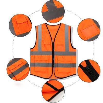 China For Road Maintenance Workers Orange Road Maintenance Worker Safety Reflective Vest for sale