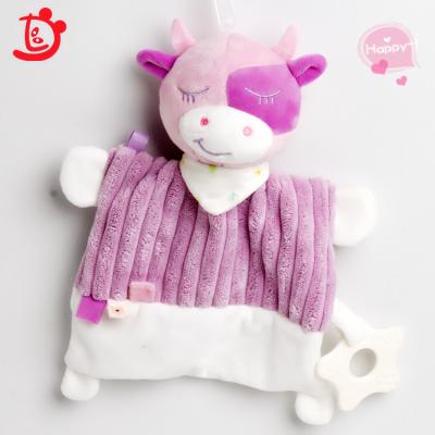 China Plush Baby Stuffed Toys Lion Cow Hippo Bear Cartoon Animal Chef Reassure Soft Towel Plush Saliva Towel for sale