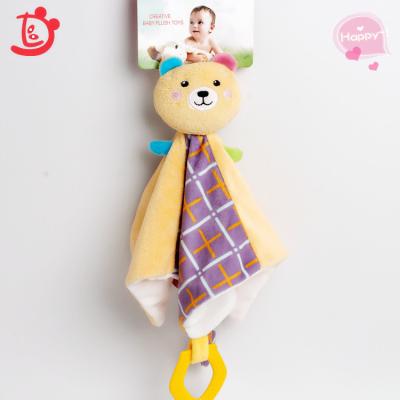 China Cute Stuffed Plush Teddy Bear Toy With Baby Bear Toy Quilt Blanket Towel For Infant for sale