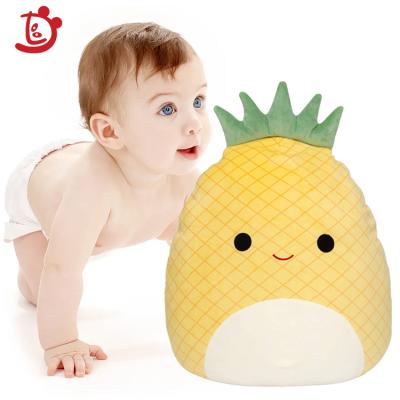 China Wholesale Custom Creative Realistic Plush Cartoon Stuffed Fruit Hot Selling Soft Plush Apple Pineapple Toy For Giftfriend for sale