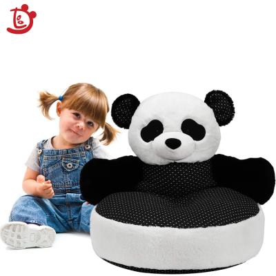 China Wholesale Cute Stuffed Plush Soft Toys Children Sitting Sofa Panda Cushion Kids Toys Baby Sofa for sale