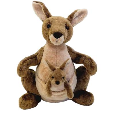 China Custom Plush Valentines Gold Baby Plush Stuffed Kangaroo Toy for sale