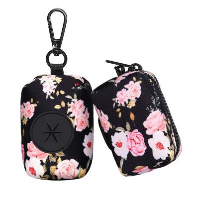 China Sustainable Stylish Unique Style Soft And Lightweight Zippered Pouch Dog Poop Bag Holder for sale