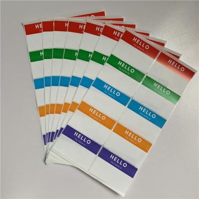 China Waterproof Custom Colorful Name Tags Labels ID School Office Stickers for sale