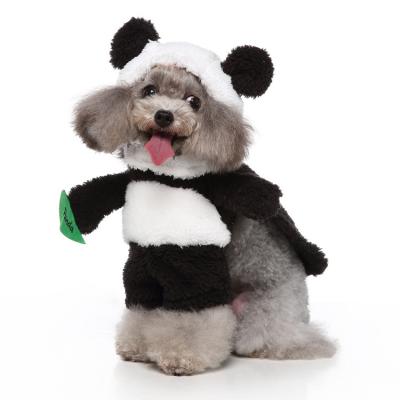 China Viable Wholesale And Retail Pet Cosplay Supplies Standing Costume Dog Clothes Panda Style Dress Up for sale