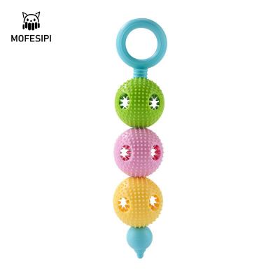 China New Arrival Stocked Teeth Dog Chew Toys Pet Food Dog Toys Durable Strong TPR Clean Teeth For Aggressive for sale