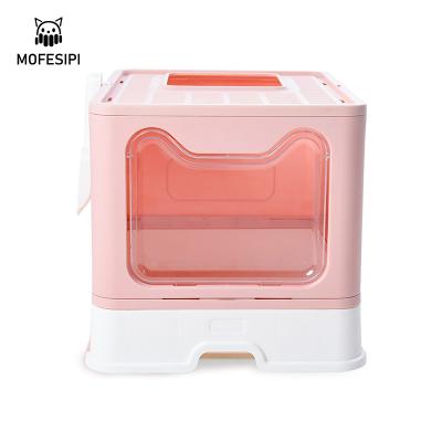 China Best Seller Plastic Box With Removable Shield Fully Enclosed Cat Litter Shovel Toilet Drawer Pet Supplies for sale