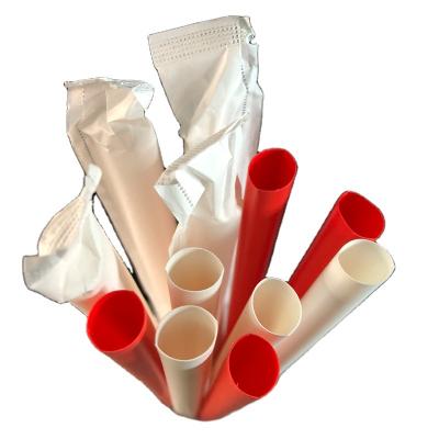 China Aseptic non-pollution temperature resistance PLA PBAT hot selling drinking straws KFC mcdonald for sale