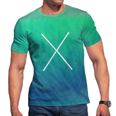 China 2021 QUICK DRY Popular Everyday Water Flow Night Vision Illusion Printed Oversized T-shirt T-shirt For Men for sale